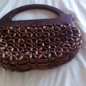Wood Beaded Hand Bag!!!